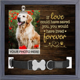 Pawfect House memorial frame with collar display creates a comforting memory keepsake.