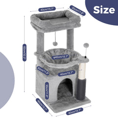 Pawfessor cat tree 32in large hammock 15-7 diameter offers a cozy resting spot.