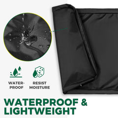 PAWFINITY bed cover top-flap seal protects against leaks during quick cleanups.