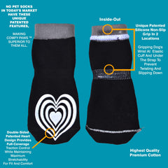 PawFlex dog socks adjustable strap providing customizable secure fit