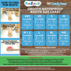 PawFlex soft inner-cuff dog socks show non-slip grip to stay put