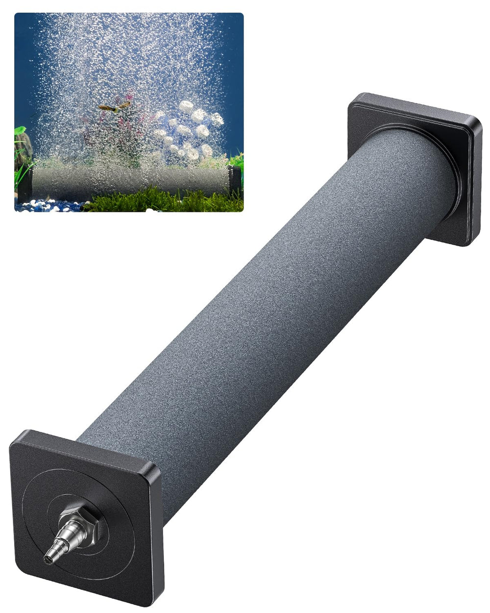 Pawfly aquarium air stone cylinder 12in aerates large tanks