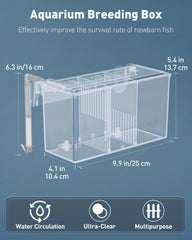 Pawfly breeder box wall-mounted design saves tank space with quick-release hooks