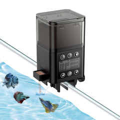 Pawfly automatic fish feeder on tank dispensing daily portions
