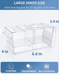 Pawfly suction cups secure the breeding box to the aquarium glass.