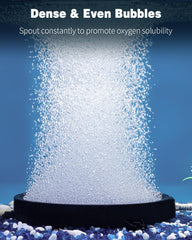 Pawfly DWC reservoir air stone disc diffuser providing efficient oxygenation for roots.