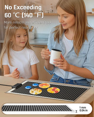 Pawfly epoxy resin mat with thermostat control enables precise temperature settings.