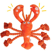 Pawfoo Lab Lobster Dog Toy head squeaker for engaging play and sound stimulation