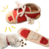 Pawfoo Lab shoe-toy-squeaker-closeup invites chewing and playful squeak for canine enrichment