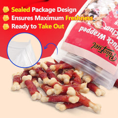 PawFuel low-temp-nutrition-lock preserves nutrients in chewy duck chews.