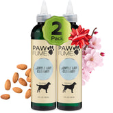Pawfume dog ear cleaner bottle closeup highlighting soothing formula for irritated ears