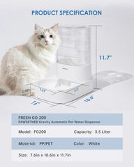 PAWGETHER gravity water dispenser demonstrating water flow
