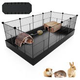 PAWING 12-panel playpen mesh detail highlighting durable safety mesh for small pets.