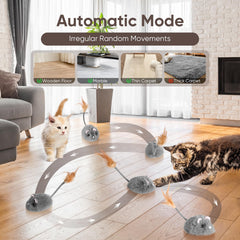 Pawingcat cat mouse toy adjustable speeds suited for kittens and adults