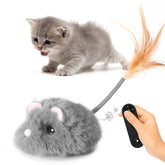 Pawingcat remote-control mouse in action for interactive play and bonding with your cat
