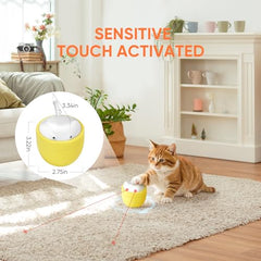 Pawingcat tumbler-base design supports wobbling fun and continuous chasing