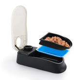 PAWISE automatic feeder timer display showing countdown for scheduled meals