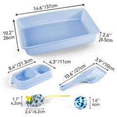 PAWISE Kitty Litter Box Set scoop enables quick cleanup after littering sessions.