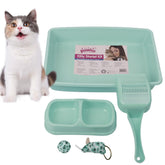 PAWISE small cat litter box with low-entry for easy kitten training.