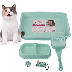 PAWISE small cat litter box with low-entry for easy kitten training.