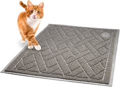 Pawkin Cat Litter Mat extra-large size fits under the litter box, protecting floors.