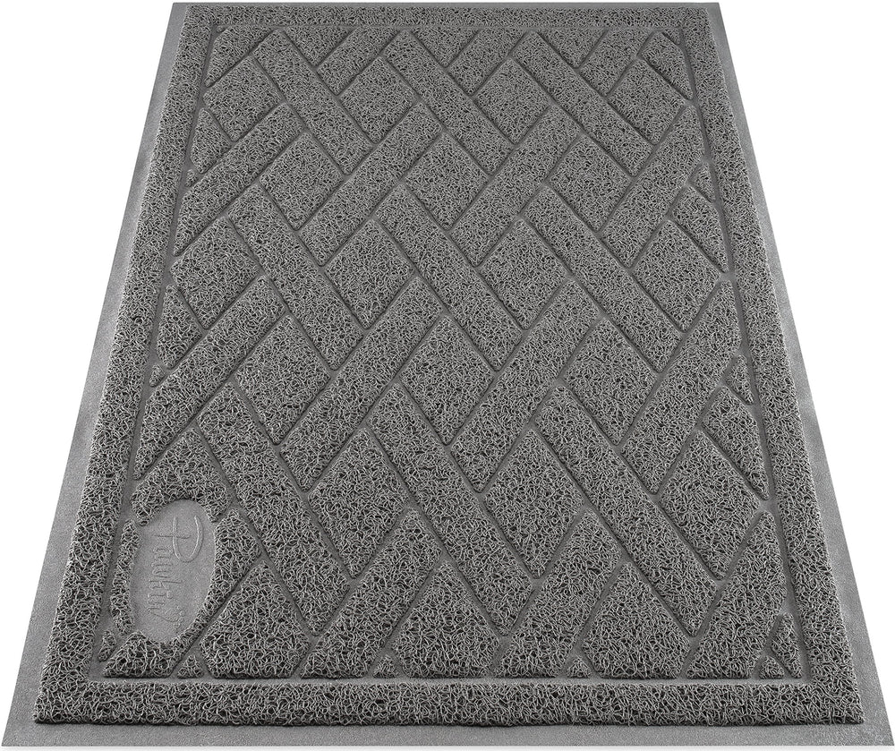 Pawkin Cat Litter Mat with Litter Lock Mesh traps litter, keeping floors clean.