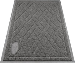 Pawkin Cat Litter Mat with Litter Lock Mesh traps litter, keeping floors clean.