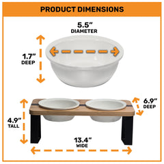Pawkizz non-slip feeding stand ensures stable meals on any floor.