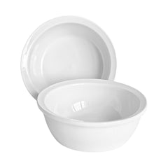 Pawkizz replacement ceramic bowls front view, easy-clean non-porous surface.