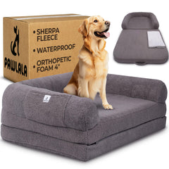 PAWLALA 2in1 human-dog bed unfolded for spacious shared lounging and relaxation.