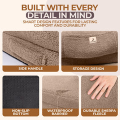 PAWLALA waterproof-liner protects the interior while keeping cleaning simple.
