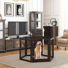 PAWLAND dog-gate-door-walk-through-locked demonstrates convenient in-room access between rooms