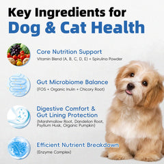 Pawlooza probiotics chews ingredients label highlights inulin and spirulina for balance.