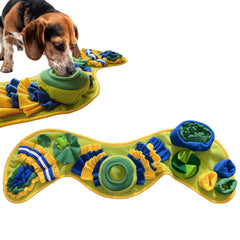 PAWLUDE snuffle mat cover closeup promotes exploration and calm focus during play.