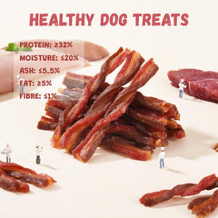 Pawmate triple-flavored dog treats soft texture close-up shows easy breakability for all breeds.