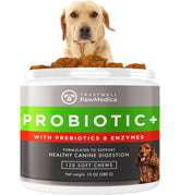 PawMedica dog probiotic bottle shows daily digestive support