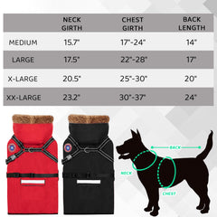 PAWNISAW warm plush hooded dog jacket provides snug warmth and wind protection.