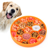 Pawow slow feeder bowl honeycomb design helps calm fast eaters during meals.