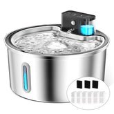 PawPoll wireless cat water fountain front view highlights cordless design for flexible placement