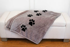 Pawprints Left By You memorial blanket embroidery option concept for personalized keepsake