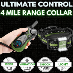 PAWPRO night-light mode on collar for safer nighttime training