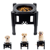 Pawque Elevated Slow Feeder Bowls setup demonstrates adjustable height for growing pets.