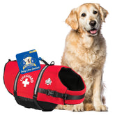 Paws Aboard dog life jacket in red large fit for safe water fun.