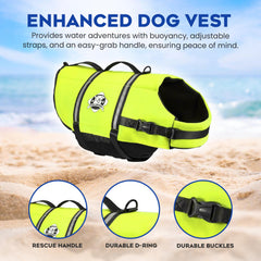 Paws Aboard reflective strips improve low-light visibility for safer swimming