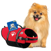 Paws Aboard front view dog life jacket showing safety-friendly design for water fun.