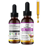 Paws Boom bottle front shows liver detox support for pets.