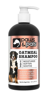 Paws & Pals champú para perro, bote vertido, espuma suave para uso diario.