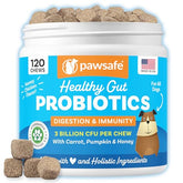 PawSafe Dog Probiotics chicken-flavor chews support digestive comfort.