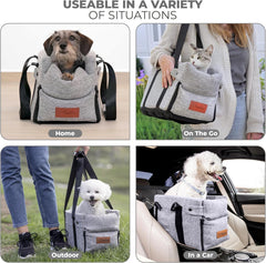Pawseat plush interior provides cozy, supportive space for restful naps on long trips.