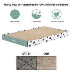 PAWSFANS reversible scratcher with dual surfaces doubles scratching life.